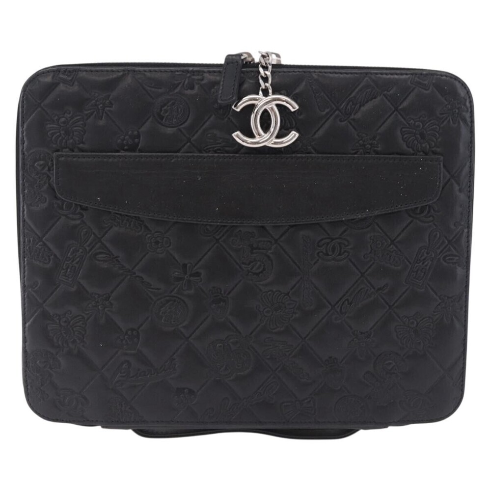 Chanel Zip Around iPad Case Quilted Lambskin